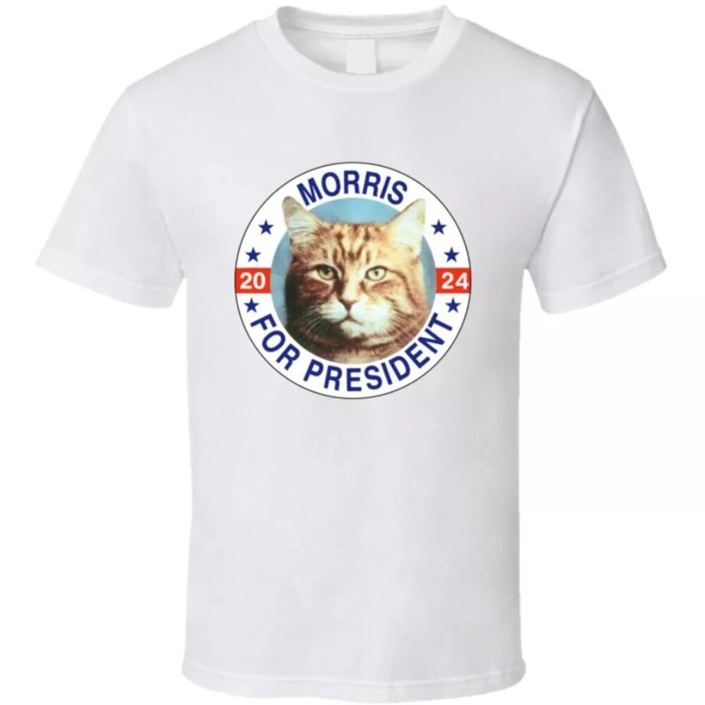 Cat Lover Graphic Tee Morris The Cat For President 89
